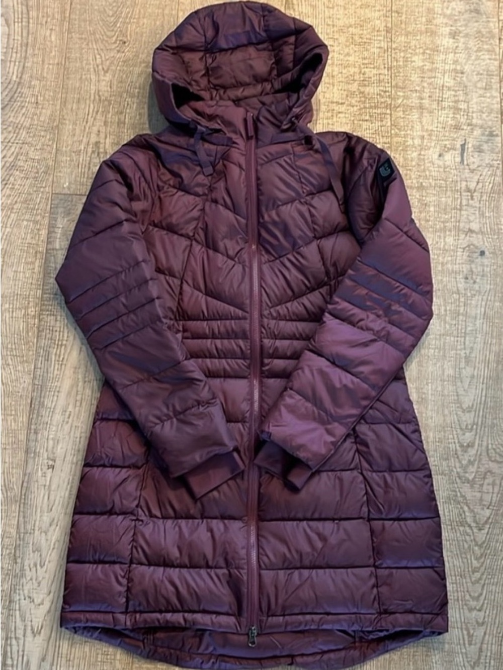 Lole Women's Long Hooded Puffer Coat - Plum
